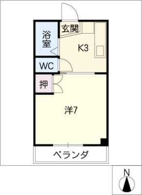 AXIS BLAZE(1K/3階)の間取り写真