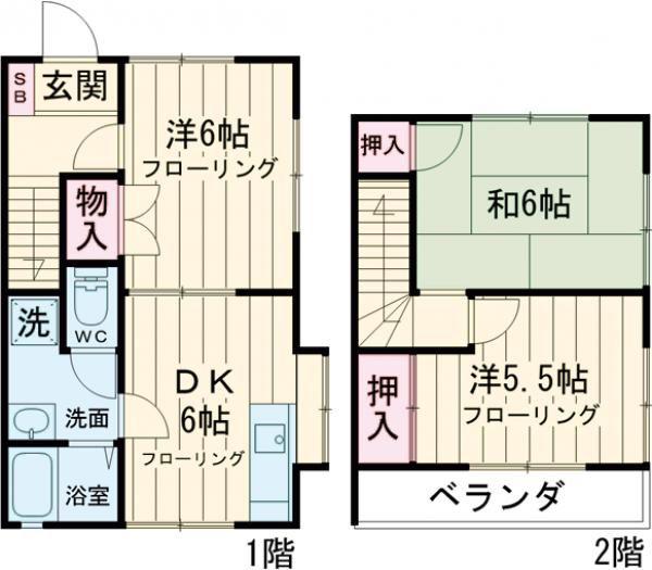 メゾン フローラル(3DK/1階)の間取り写真