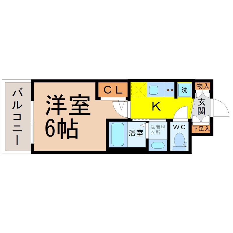 エステムコート名古屋新栄IIアリーナ(1K/10階)の間取り写真