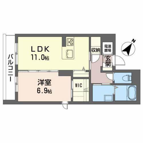 フォーブール馬場町(1LDK/2階)の間取り写真