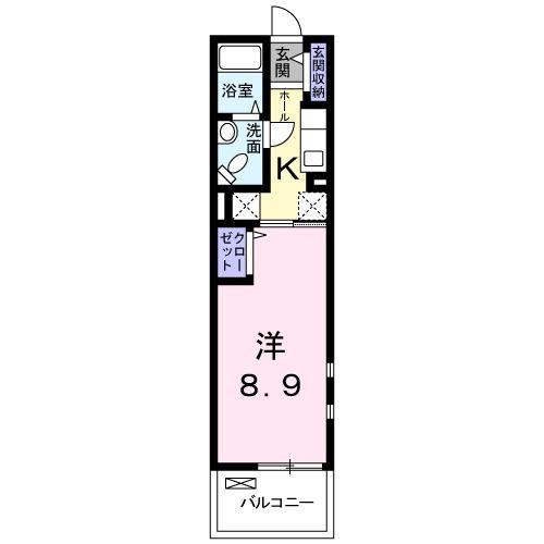 アルバーダII(1K/3階)の間取り写真