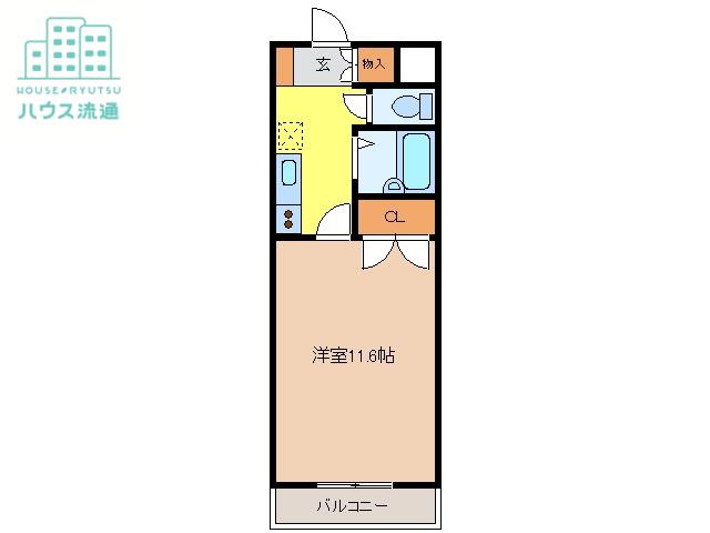 マウンテンビレッジ7(1K/7階)の間取り写真