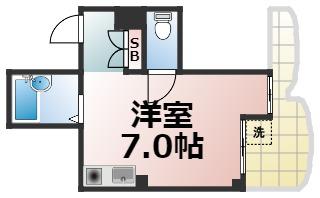 シェレ今里(ワンルーム/4階)の間取り写真