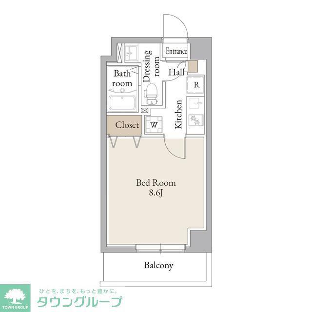 アルファコートお花茶屋2(1K/2階)の間取り写真