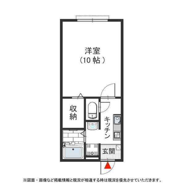 シンプルライフA棟(1K/1階)の間取り写真