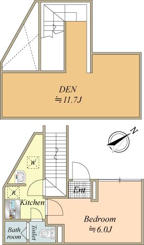 アーバンネスト渋谷本町(1SK/1階)の間取り写真