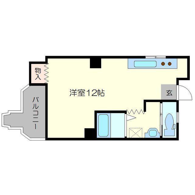 PLAZA船越(ワンルーム/7階)の間取り写真
