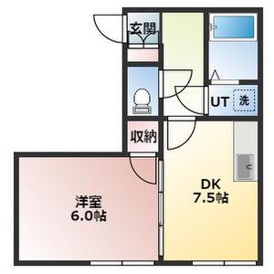 ノール18(1DK/3階)の間取り写真