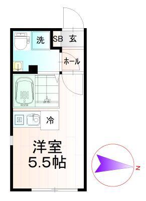 SOLASIA RESIDENCE日暮里(ワンルーム/3階)の間取り写真