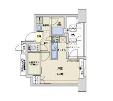 アクタス大手門II(ワンルーム/8階)の間取り写真