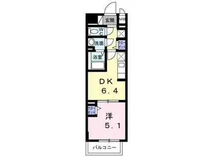 スアヴィス三ノ輪(1DK/4階)の間取り写真