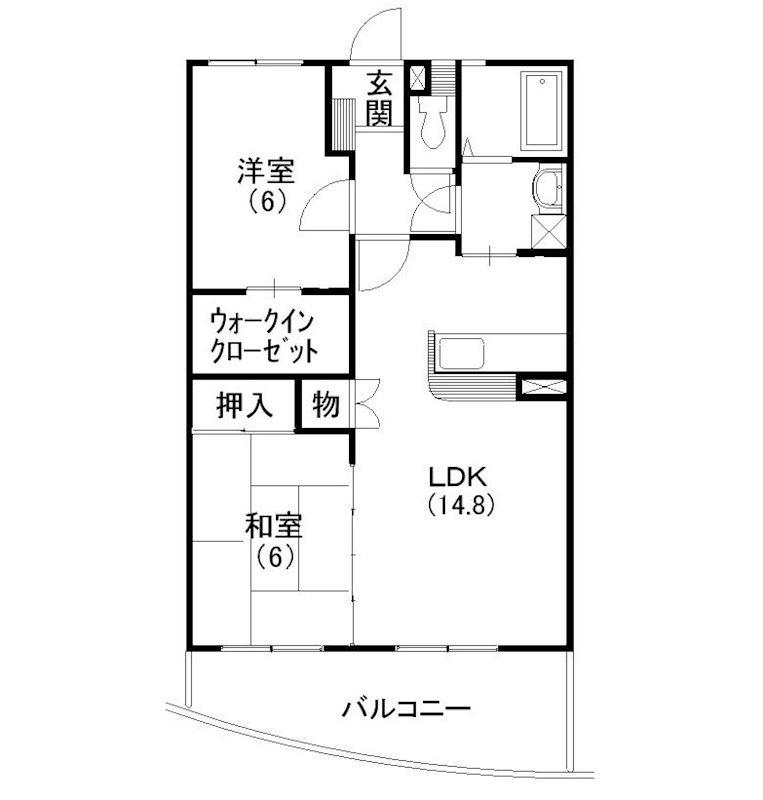 CREAM(2LDK/5階)の間取り写真