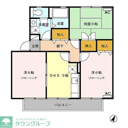 ヴェルドミール・レクス(3DK/2階)の間取り写真