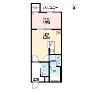 ウォーレン(1LDK/3階)の間取り写真