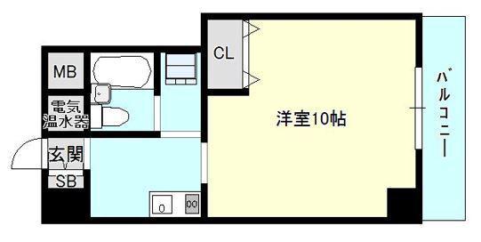 ピアシティ三田(1K/5階)の間取り写真