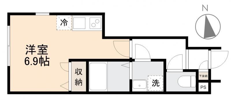 MY FELICEII(ワンルーム/1階)の間取り写真