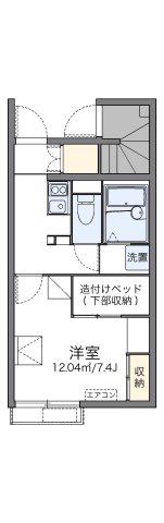 レオパレスブライトセゾン(1K/1階)の間取り写真