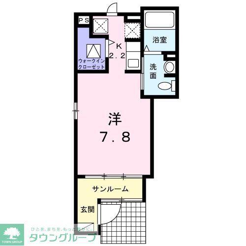 つくばエクスプレス 柏たなか駅 徒歩8分 2階建 築12年(1K/1階)の間取り写真
