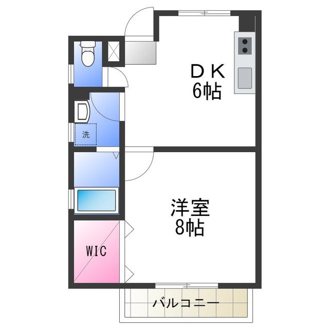 COZY PORT K(1DK/3階)の間取り写真