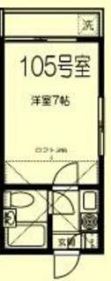 サンフール21(1K/1階)の間取り写真