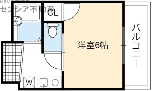 ヤサカフォーユ(1K/2階)の間取り写真
