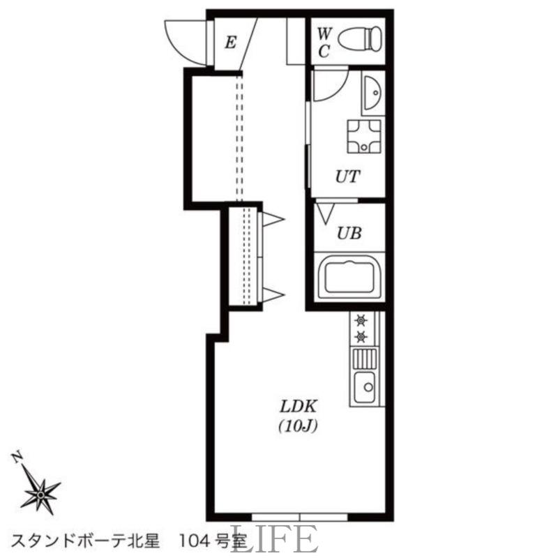 STAND BEAUTE 北星(ワンルーム/1階)の間取り写真