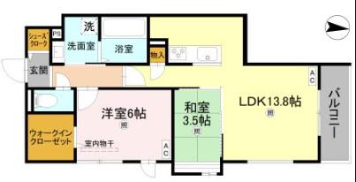 D-ROOM SUMIE イースト(2LDK/3階)の間取り写真