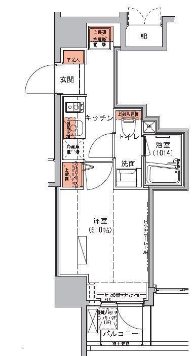 ハーモニーレジデンス池袋002(1K/7階)の間取り写真