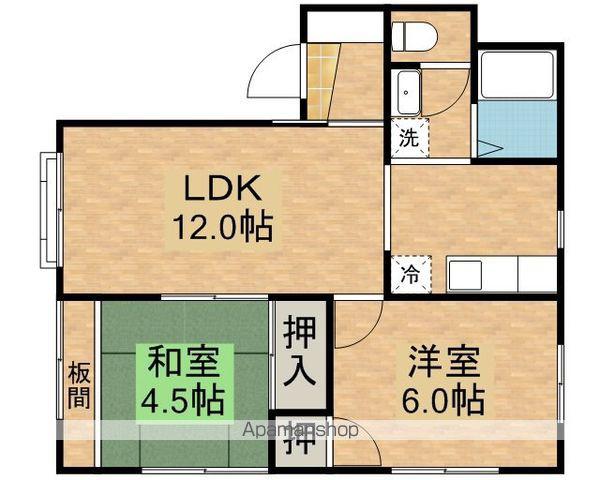 レオパレス盛岡(2LDK/2階)の間取り写真