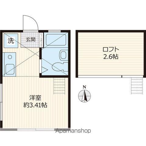 イーリスコート西横浜B(ワンルーム/2階)の間取り写真