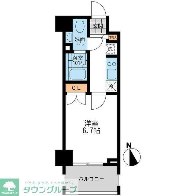 CASSIA押上(1K/4階)の間取り写真