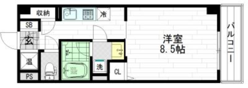 BELLフォレスト(1K/7階)の間取り写真