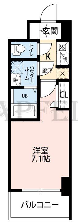 S-RESIDENCE大阪九条ノース(1K/5階)の間取り写真