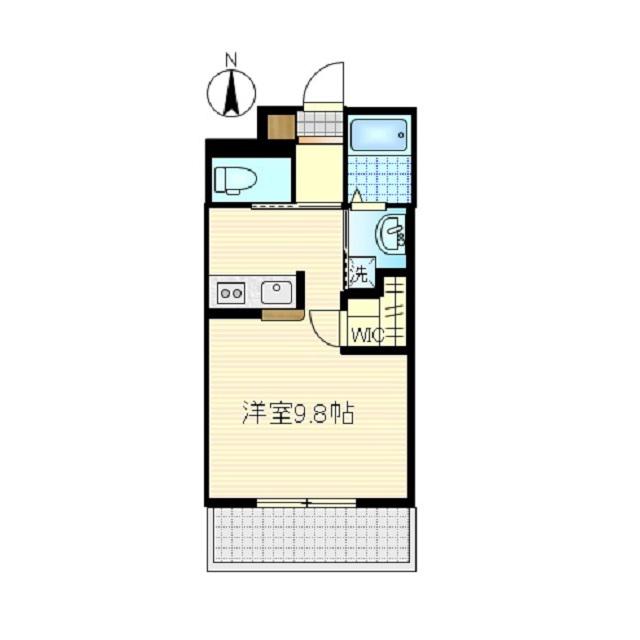 ライブタウンIII(ワンルーム/3階)の間取り写真
