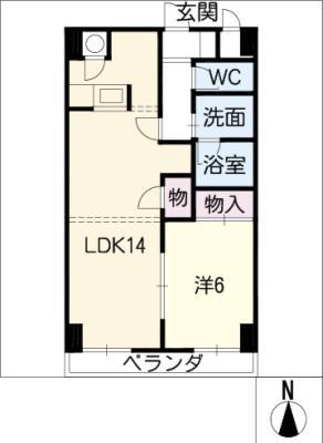 リバージュ(1LDK/2階)の間取り写真
