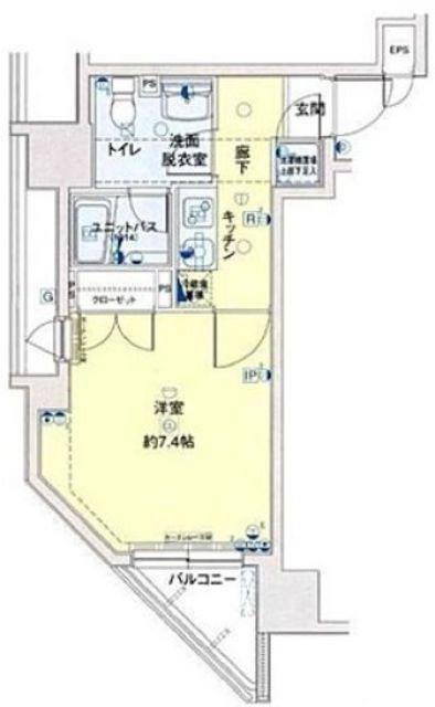 メインステージ錦糸町駅前II(1K/12階)の間取り写真