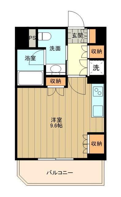 RODIA立川(ワンルーム/1階)の間取り写真