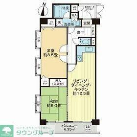 ライオンズマンション若葉(2LDK/2階)の間取り写真