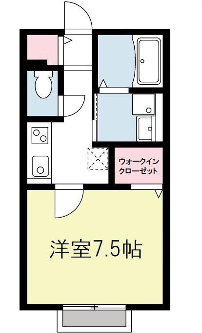 エクシードハイツ(1K/2階)の間取り写真