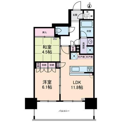 リステージVISTA(2LDK/7階)の間取り写真