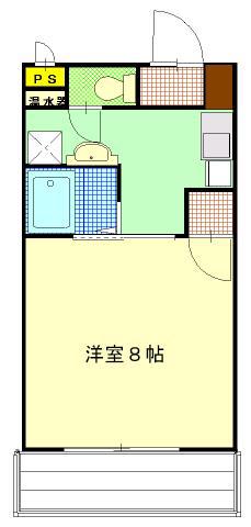 スプランドゥール(1K/2階)の間取り写真