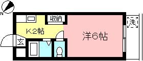 ハイツI(1K/2階)の間取り写真