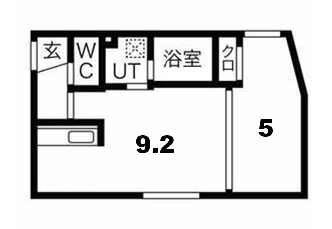 フォレストR-V(1LDK/1階)の間取り写真