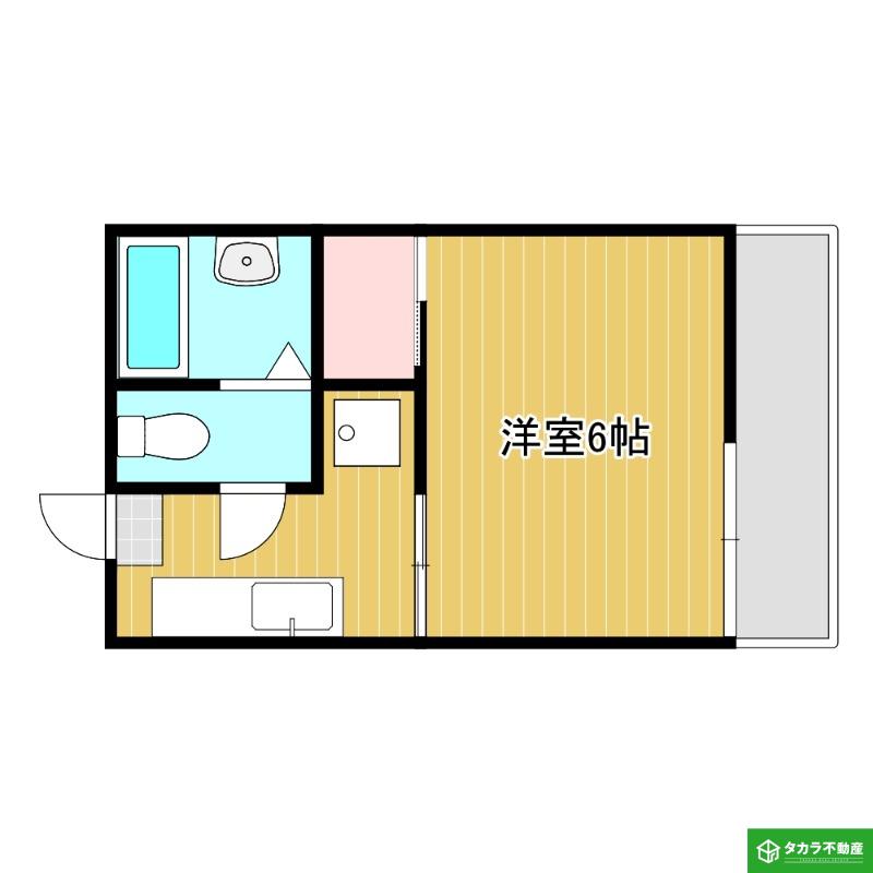 ファルコン オーパス19(1K/2階)の間取り写真