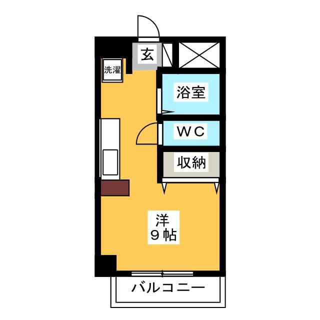 CASA ROSA(ワンルーム/3階)の間取り写真