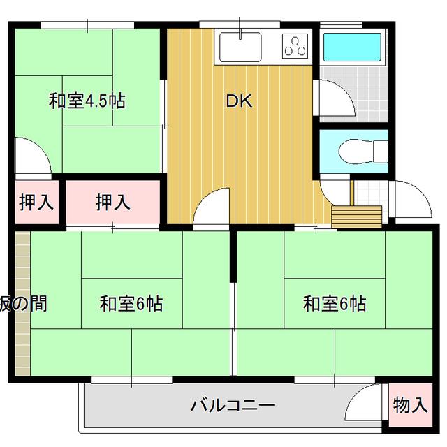 陽光マンション(3DK/3階)の間取り写真