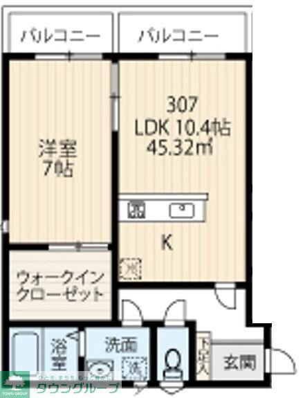 ラフィーネ鶴ヶ峰(1LDK/3階)の間取り写真