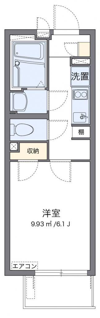 クレイノ西与野(1K/1階)の間取り写真