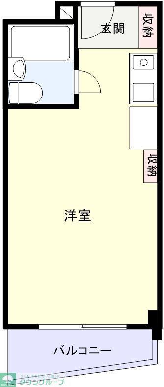万代ビル(ワンルーム/2階)の間取り写真