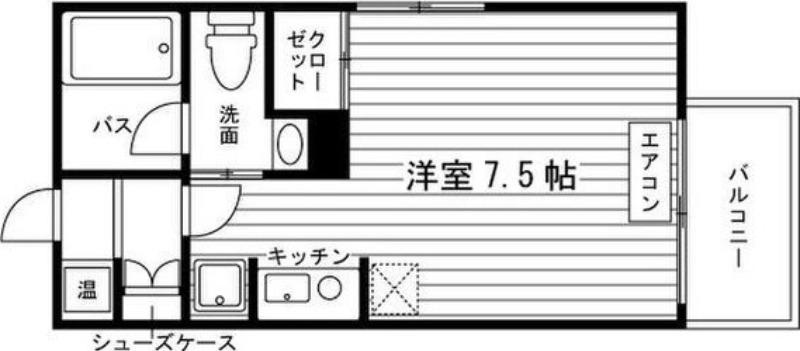 パンシオンN14(ワンルーム/4階)の間取り写真